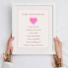 Daily Affirmation Wall Art Positive