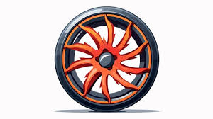 Sd Car Wheel Icon Vector In Trendy