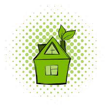 Eco House Comics Icon Modern Green