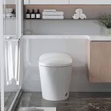 Horow 1 Piece 1 1 27 Gpf Dual Flush Elongated Toilet In White Seat Included