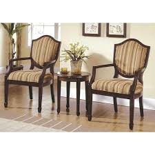 Best Master Furniture Kf0026 3 Piece Traditional Living Room Accent Chair Set Walnut