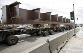 huge steel beam arrives at verona road