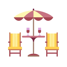 Patio Table Flat Icon Stock Vector By