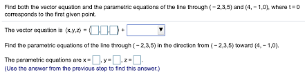 Solved Find Both The Vector Equation