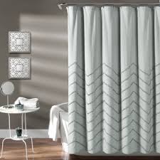 Chenille Chevron Shower Curtain Pastel