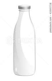Milk Glass Bottle Isolated Icon Stock