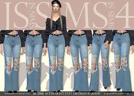 js sims 4 straight cut distressed