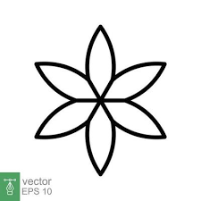 Lotus Icon Simple Outline Style