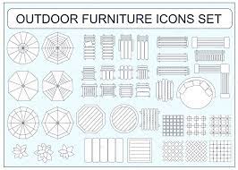 Simple Outdoor Furniture Vector Icons