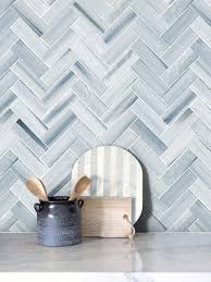 Large Herringbone Mosaic Backsplash Tile