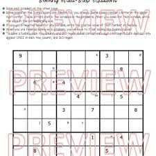 Linear Equations Sudoku Puzzle
