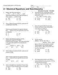 Chemical Equations And Stoichiometry