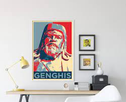 Genghis Khan Original Art Print Photo