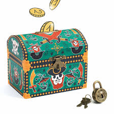 Pirate Chest Money Box By Djeco