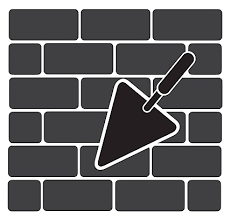 Brick Wall Logo Vector Masonry Object