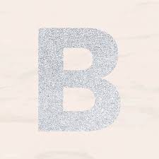 Glitter Capital Letter B Sticker Vector