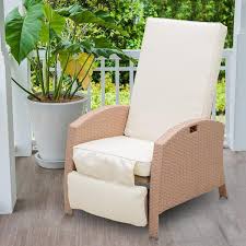 Outsunny Beige Adjustable Recliner