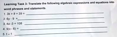 Solved Learning Task 3 Translate The