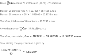Find The Binding Energy Per Nucleon Of