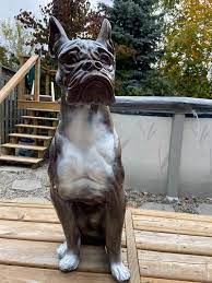 Boxer Dog Statue Lifesize