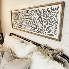 Boho Wooden Art Above Over The Bed