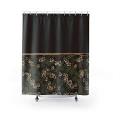 Rustic Shower Curtain With Pine Cone