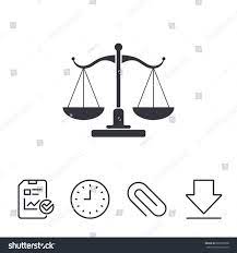 Justice Sign Icon Court Of Law Symbol