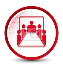 Meeting Room Icon Misty Frozen Red
