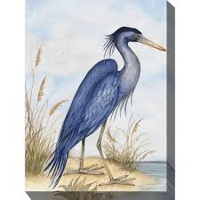 West Of The Wind Great Blue Heron Outdoor Canvaart 30x40 Multi