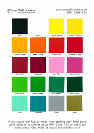 Wall Sticker Sample Colour Swatch