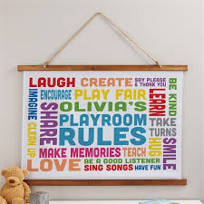Playroom Rules Personalized Wood Topped