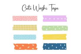 Cute Washi Tape Graphic By Winart