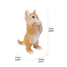 Hi Line Gift Ltd Playing Orange Tabby Kitten Statue