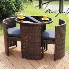 Poly Rattan Folding Metal Space Saving