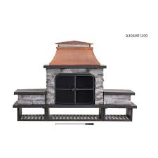 Copper Outdoor Wood Burning Fireplace