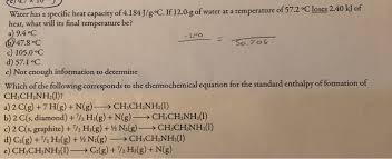 Water Has A Specific Heat Capacity