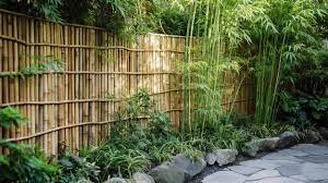 Premium Photo Bamboo Fence In A