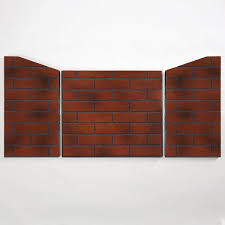 Vintage Red Ceramic 3 Piece Fiber Brick Panel For 450 Series Outdoor Fireplace Insert