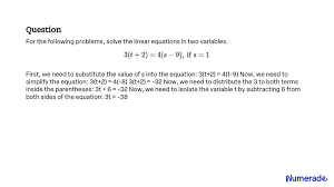 Solve The Linear Equations