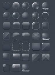 Glass Texture Blank Icons Psd Glass