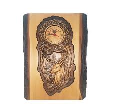 Carved Wooden Wall Clock Wall Decor