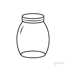 Simple Cartoon Empty Jar Line Icon