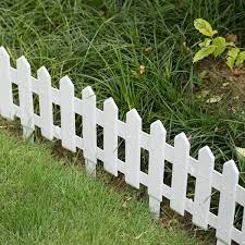 Gardenised Qi004109 6 Decorative Garden Ornamental Edging Border Lawn Picket Fence Landscape Path Panels Pack Of 6 White