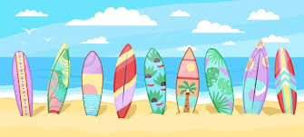 Surfing Board On Beach Surfboard