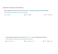 Equations Solve Quadratic Chegg