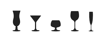Icon With Wine Glasses Silhouette On