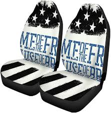 Set Of 2 Car Seat Covers American Flag