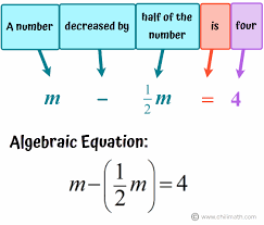 Algebraic Sentences Word Problems