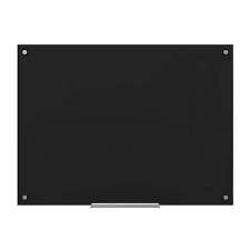 U Brands 47 In X 35 In Black Surface Frameless Glass Dry Erase Board