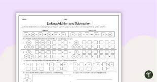 Linking Addition And Subtraction